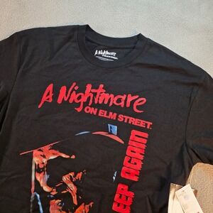A Nightmare on Elm Street Freddy Krueger Never Sleep Again Black Shirt Halloween